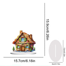 Load image into Gallery viewer, Christmas Snow Room Round Desktop Diamond Art Kits for Home Office Desktop Decor