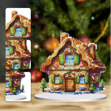 Load image into Gallery viewer, Christmas Snow Room Round Desktop Diamond Art Kits for Home Office Desktop Decor