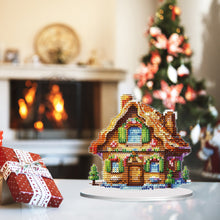 Load image into Gallery viewer, Christmas Snow Room Round Desktop Diamond Art Kits for Home Office Desktop Decor