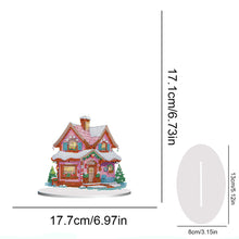 Load image into Gallery viewer, Christmas Snow Room Round Desktop Diamond Art Kits for Home Office Desktop Decor