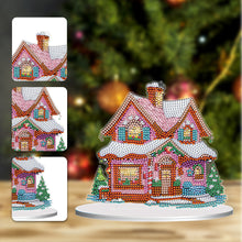 Load image into Gallery viewer, Christmas Snow Room Round Desktop Diamond Art Kits for Home Office Desktop Decor