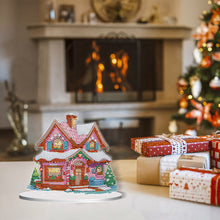 Load image into Gallery viewer, Christmas Snow Room Round Desktop Diamond Art Kits for Home Office Desktop Decor
