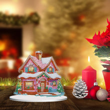 Load image into Gallery viewer, Christmas Snow Room Round Desktop Diamond Art Kits for Home Office Desktop Decor