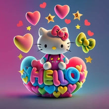 Load image into Gallery viewer, Diamond Painting - Full Round - Cartoon minifigure-Hello Kitty (30*30CM)