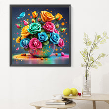 Load image into Gallery viewer, Diamond Painting - Full Round - colorful flowers (30*30CM)