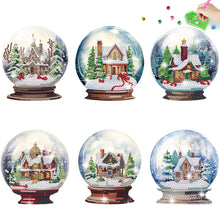 Load image into Gallery viewer, 6 PCS Christmas Tree Christmas Lamp Diamond Painting Stickers for Boy Girls Gift