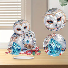 Load image into Gallery viewer, White Owl 5D DIY Diamond Painting Desktop Ornaments Kit for Office Desktop Decor