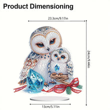 Load image into Gallery viewer, White Owl 5D DIY Diamond Painting Desktop Ornaments Kit for Office Desktop Decor