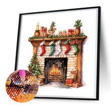 Load image into Gallery viewer, Diamond Painting - Full Round - Christmas fireplace (30*30CM)