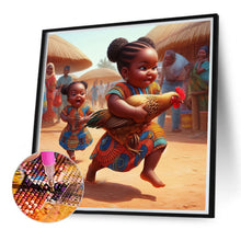 Load image into Gallery viewer, Diamond Painting - Full Round - black kid (40*40CM)