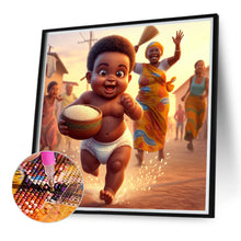 Load image into Gallery viewer, Diamond Painting - Full Round - black kid (40*40CM)