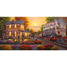 Load image into Gallery viewer, Diamond Painting - Full Round - train street (80*40CM)