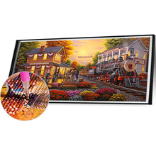 Load image into Gallery viewer, Diamond Painting - Full Round - train street (80*40CM)