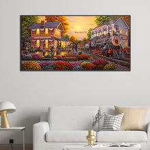 Load image into Gallery viewer, Diamond Painting - Full Round - train street (80*40CM)