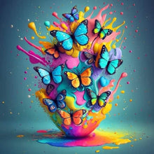 Load image into Gallery viewer, Diamond Painting - Full Round - Colorful butterfly (30*30CM)