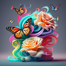Load image into Gallery viewer, Diamond Painting - Full Round - Colorful butterfly (30*30CM)