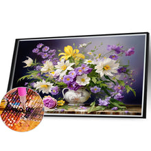 Load image into Gallery viewer, Diamond Painting - Full Round - Bouquet of flowers blooming on the table (40*30CM)
