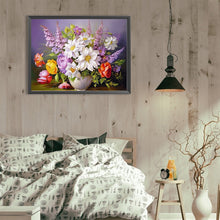 Load image into Gallery viewer, Diamond Painting - Full Round - Bouquet of flowers blooming on the table (40*30CM)