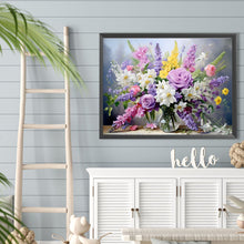 Load image into Gallery viewer, Diamond Painting - Full Round - Bouquet of flowers blooming on the table (40*30CM)