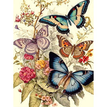 Load image into Gallery viewer, Diamond Painting - Full Round - butterfly and flower (30*40CM)