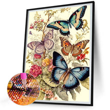 Load image into Gallery viewer, Diamond Painting - Full Round - butterfly and flower (30*40CM)
