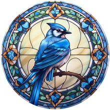 Load image into Gallery viewer, Diamond Painting - Full Round - blue jay glass painting (30*30CM)