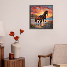 Load image into Gallery viewer, Diamond Painting - Full Round - horses (30*30CM)