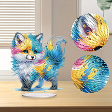 Load image into Gallery viewer, Acrylic Colourful Fox Diamond Painting Desktop Decorations for Home Office Decor
