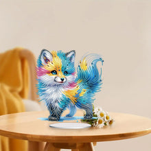 Load image into Gallery viewer, Acrylic Colourful Fox Diamond Painting Desktop Decorations for Home Office Decor
