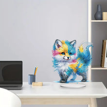 Load image into Gallery viewer, Acrylic Colourful Fox Diamond Painting Desktop Decorations for Home Office Decor