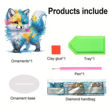 Load image into Gallery viewer, Acrylic Colourful Fox Diamond Painting Desktop Decorations for Home Office Decor