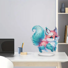 Load image into Gallery viewer, Acrylic Colourful Fox Diamond Painting Desktop Decorations for Home Office Decor
