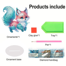 Load image into Gallery viewer, Acrylic Colourful Fox Diamond Painting Desktop Decorations for Home Office Decor