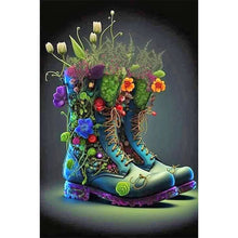 Load image into Gallery viewer, Diamond Painting - Full Round - flowers and boots (40*60CM)