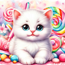 Load image into Gallery viewer, Diamond Painting - Full Round - candy kitten (30*30CM)