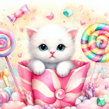 Load image into Gallery viewer, Diamond Painting - Full Round - candy kitten (30*30CM)