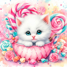 Load image into Gallery viewer, Diamond Painting - Full Round - candy kitten (30*30CM)