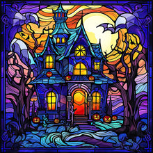 Load image into Gallery viewer, AB Diamond Painting - Full Round - Castle glass painting (40*40CM)