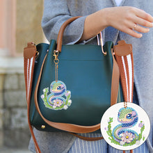 Load image into Gallery viewer, 6 PCS Flower Snake Double Sided Diamond Painting Keychain for Beginners Adults