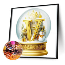 Load image into Gallery viewer, Diamond Painting - Full Round - crystal ball letter v (50*50CM)