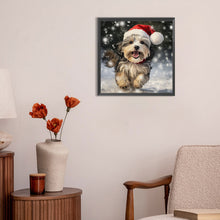 Load image into Gallery viewer, Diamond Painting - Full Round - Christmas puppy (30*30CM)