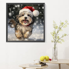 Load image into Gallery viewer, Diamond Painting - Full Round - Christmas puppy (30*30CM)