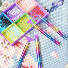 Load image into Gallery viewer, Diamond Painting Art Drill Pens Screw Thread Tips with 6 Glue Clay (Purple)
