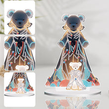 Load image into Gallery viewer, Bear Girl Table Top Diamond Painting Ornament Kits for Home Office Desktop Decor