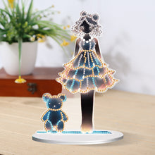 Load image into Gallery viewer, Bear Girl Table Top Diamond Painting Ornament Kits for Home Office Desktop Decor