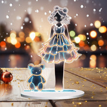 Load image into Gallery viewer, Bear Girl Table Top Diamond Painting Ornament Kits for Home Office Desktop Decor