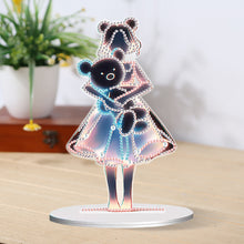 Load image into Gallery viewer, Bear Girl Table Top Diamond Painting Ornament Kits for Home Office Desktop Decor