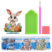 Load image into Gallery viewer, DIY Diamond Painting Desktop Ornaments Kit for Office Decor (Easter Egg Bunny)