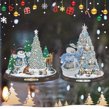 Load image into Gallery viewer, 2 PCS Christmas Snowman Special Shape Diamond Painting Sticker for Boy Girl Gift