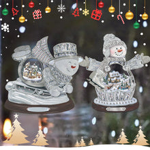 Load image into Gallery viewer, 2 PCS Christmas Snowman Special Shape Diamond Painting Sticker for Boy Girl Gift
